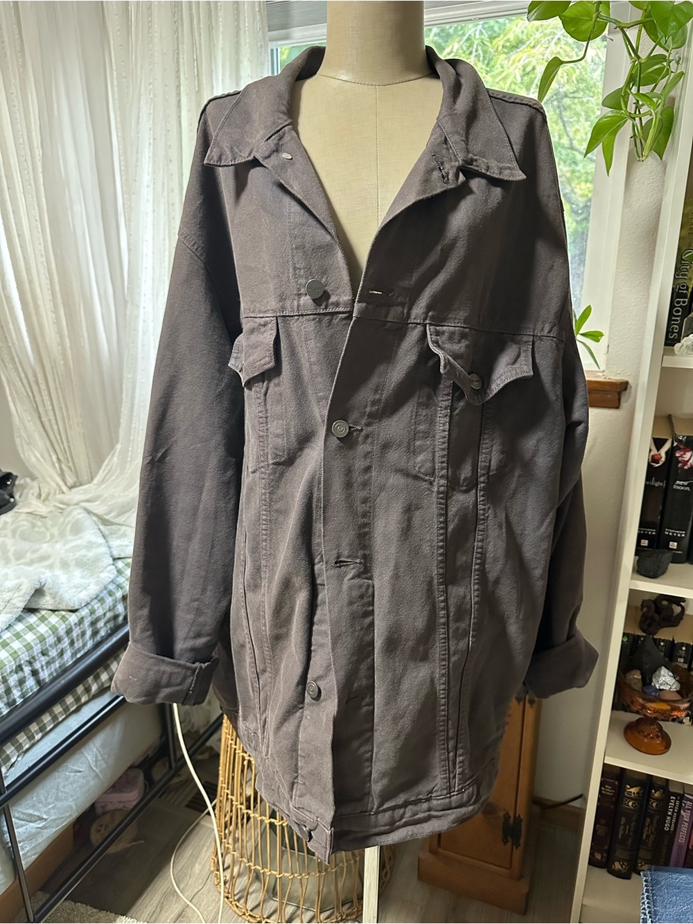 Oversized Women’s Jean Jacket in Grey